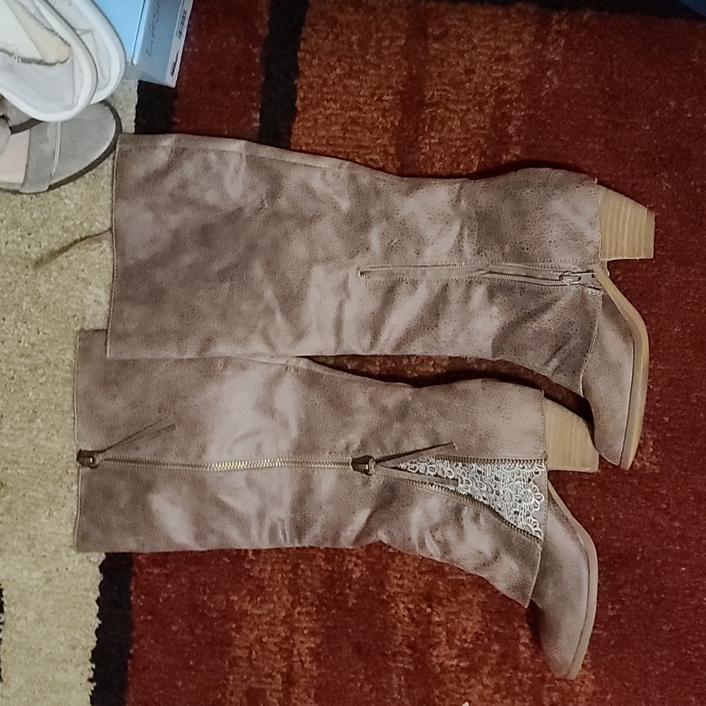 Not rated zipper lace boots